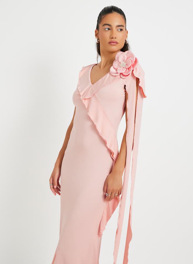 Take Two Floral Accent Midi Dress  - Image 3