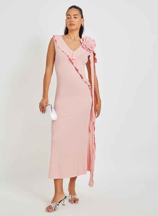 Take Two Floral Accent Midi Dress  - Image 2