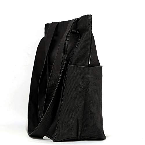 Augbunny XL Heavy Duty Canvas Grocery Bag Multi Purpose Tote Outer Pockets - Image 3