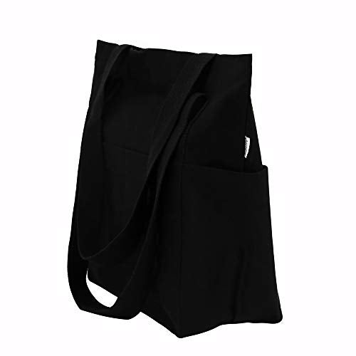 Augbunny XL Heavy Duty Canvas Grocery Bag Multi Purpose Tote Outer Pockets - Image 4