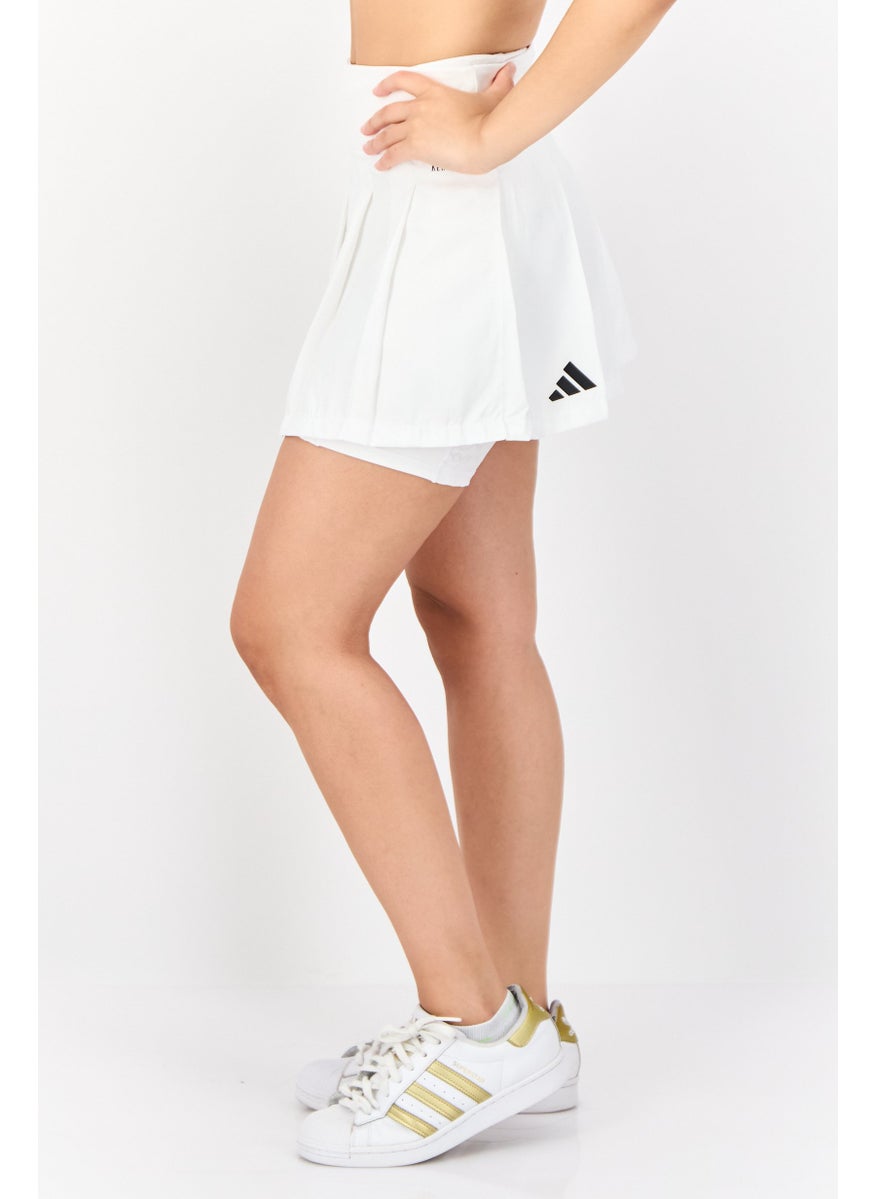 Adidas - Women 2 Pcs Sportswear Fit Tennis Skirts And Short, White - Image 1