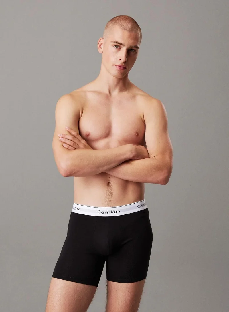 كالفن كلاين طقم سراويل داخلية Icon Cotton Stretch من 3 قطع
