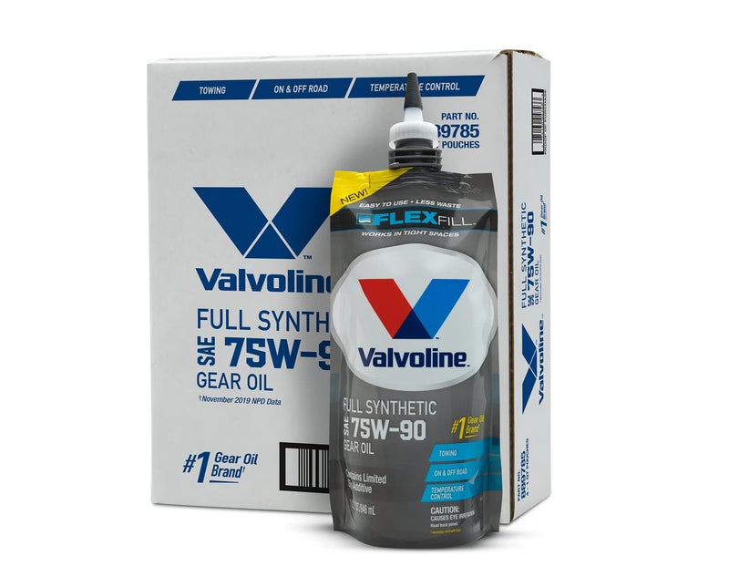 Valvoline Flexfill SAE 75W-90 Full Synthetic Gear Oil 1 QT, Case of 4 - Image 1