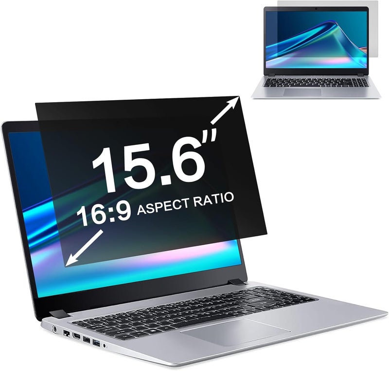 زويجا واقي شاشة الخصوصية للكمبيوتر المحمول بحجم 15.6 بوصة بنسبة 16:9 من لـ HP Pavilion/HP Envy/Dell/Asus/Acer/Sony/Samsung/Lenovo/Toshiba بحجم 15.6 بوصة - Image 1