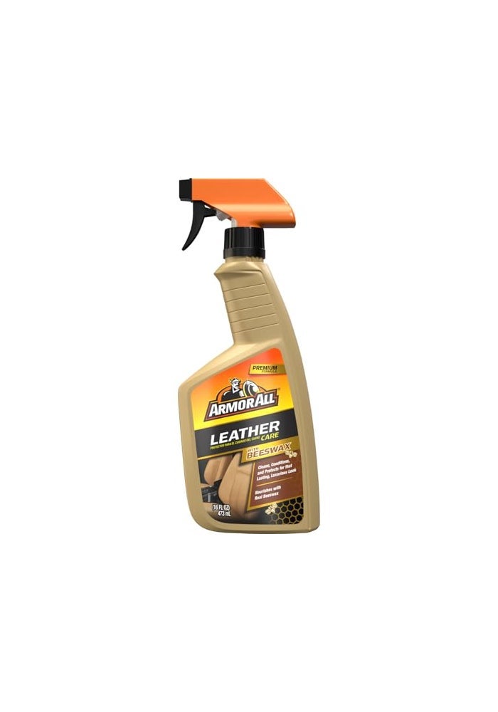 Armor All Car Leather Cleaner Spray Beeswax Leather Care Spray for Cars Trucks Motorcycles 16 Oz Each - Image 1