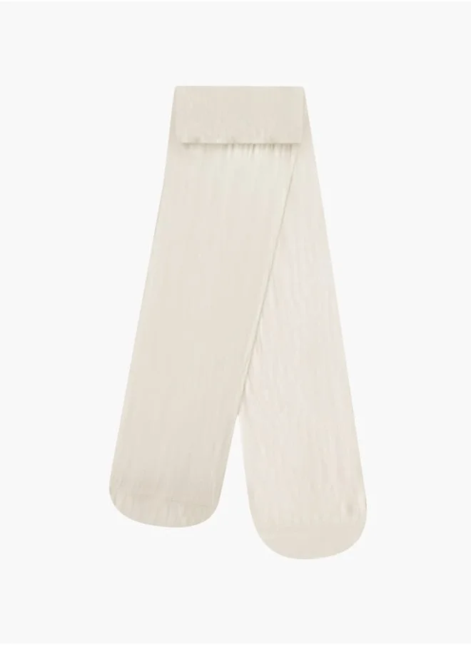 Flora Bella By Shoexpress Girls Textured Tights with Elasticated Waistband - Set of 2