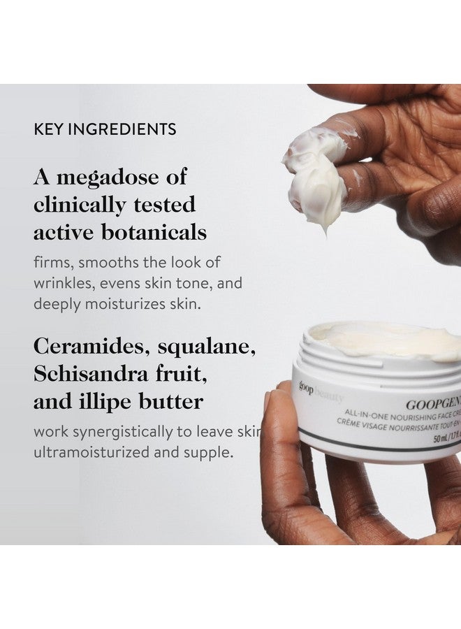 Goop Beauty Nourishing Face Cream Improves Firmness Elasticity & Brightness Botanicals Ceramides & Squalane Anti Wrinkle Face Cream For Morning & Night Silicone & Paraben Free 1.7 Fl Oz - Image 3
