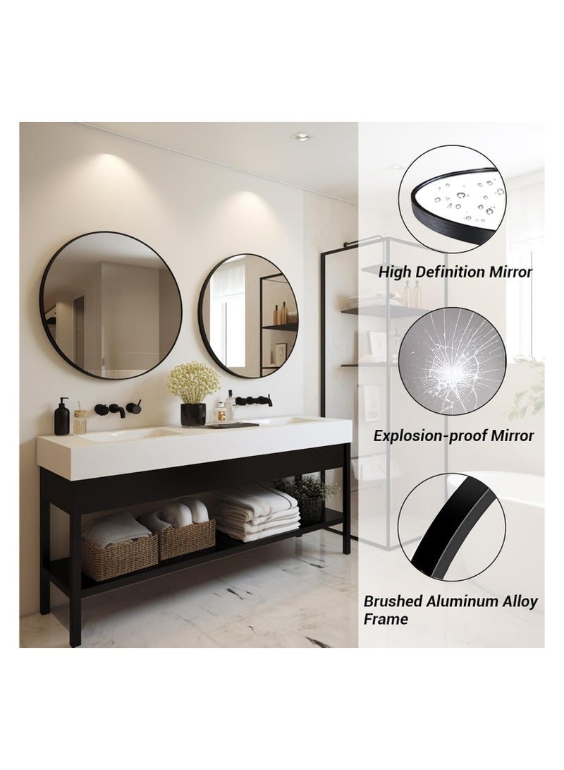 bunca mirror round 20 inch - 50 CM black bunca - Image 4