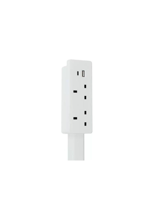 Power outlet extender Accesses hard-to-reach outlets Features USB-A, USB-C and 2 AC outlets Extends approximately 19.49-28.15 inches 180° rotatable For use behind sofas, nightstands, desks, etc. U.K. Standard - Image 3