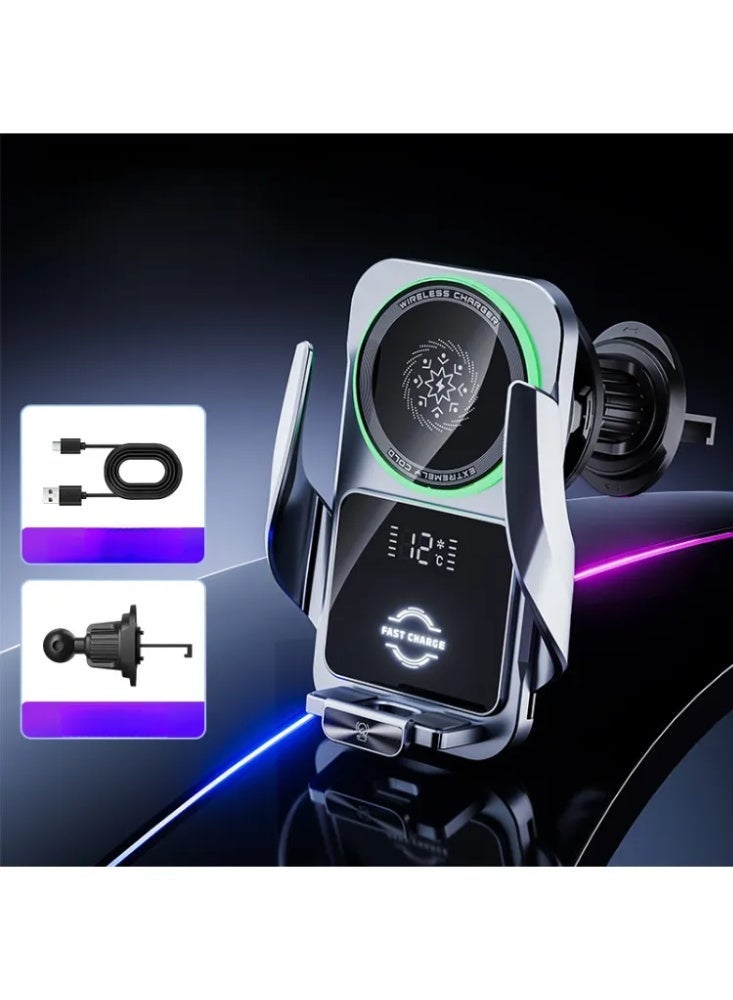 Car Magnetic Wireless Charging Phone Holder, Semiconductor Cooling Car Phone Mount, Universal Anti-heat Mobile Phone Bracket, Auto Interior Accessories for SUV Sedan Pickup, Middle East Car Daily Driving Essentials - Image 1