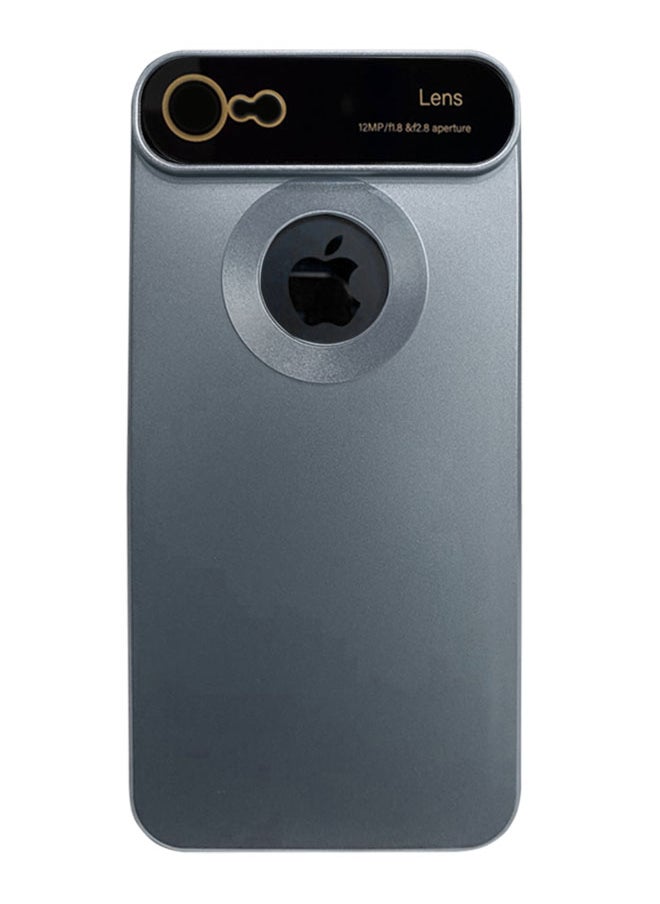 ماركة غير محددة - جراب ايفون 7 جراب سيليكون لون ميتاليك مع واقي عدسة للكاميرا لهاتف iPhone 7 - أزرق فاتح - Image 1