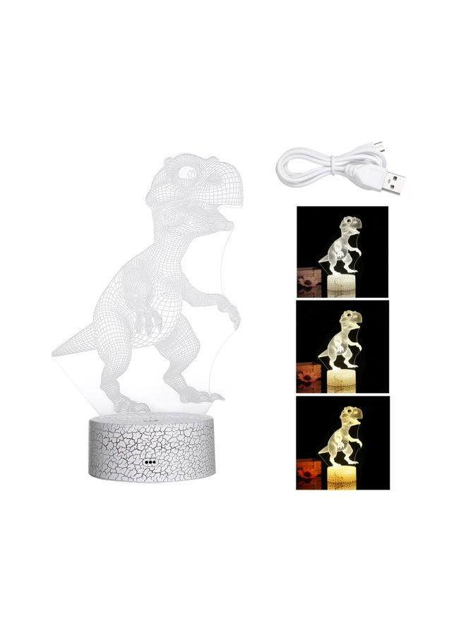 3D Dinosaur Shaped LED Night Light White 21.50x5.30x15cm