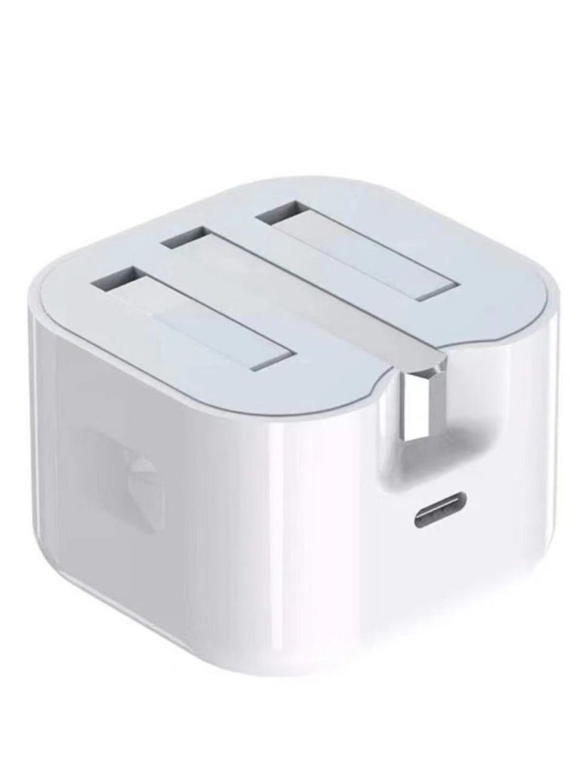 CoomBe - iPhone 35W USB C Fast Charge Adapter, Type C Power Block Wall Charger, Plug Adapter, with 1 Meter 35W Fast Charging Cable, Compatible with iPhone 16 Pro Max, iPhone 16 Pro, iPhone 16 Plus, iPhone 16, iPhone 15 Pro Max, iPhone 15 Pro, iPhone 15 Plus, iPhone 15, White - Image 1