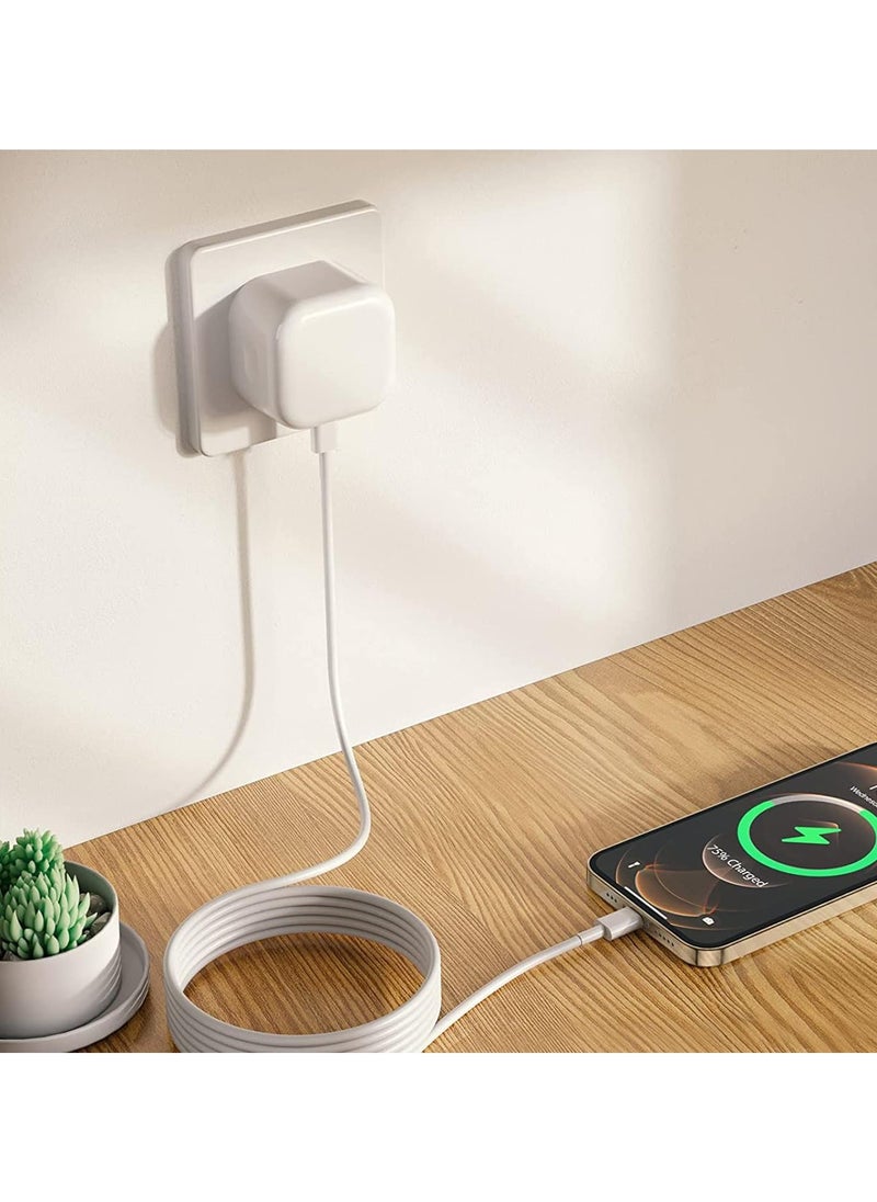 CoomBe - iPhone 35W USB C Fast Charge Adapter, Type C Power Block Wall Charger, Plug Adapter, with 1 Meter 35W Fast Charging Cable, Compatible with iPhone 16 Pro Max, iPhone 16 Pro, iPhone 16 Plus, iPhone 16, iPhone 15 Pro Max, iPhone 15 Pro, iPhone 15 Plus, iPhone 15, White - Image 1