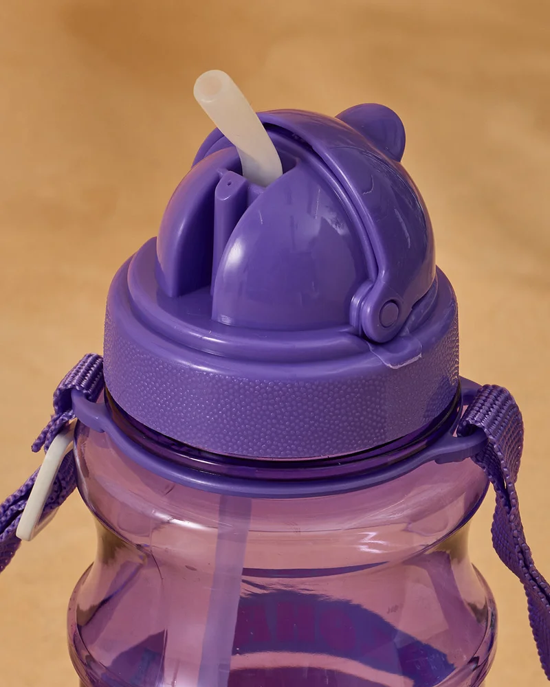REDTAG Purple Stitch Transparent Water Bottle