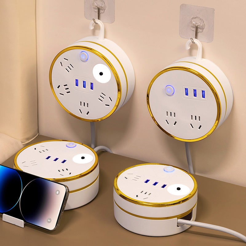 Retractable Storage Socket With Usb Plug Board With Wire Panel Multi-Hole Plug-In Function Household Plug Board Student Dormitory - Image 5
