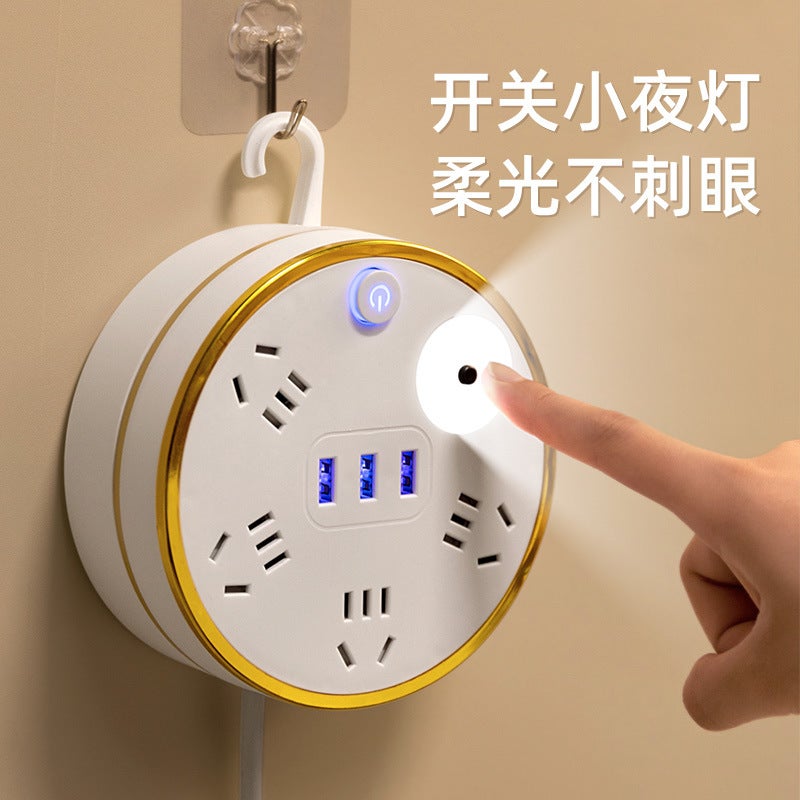 Retractable Storage Socket With Usb Plug Board With Wire Panel Multi-Hole Plug-In Function Household Plug Board Student Dormitory - Image 3