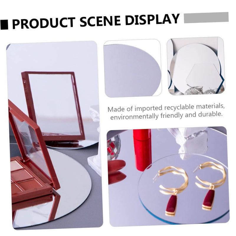 Reflective Acrylic Mirror Photo Prop For Jewelry Cosmetics Photography Size 18X18X0.2cm - Image 3
