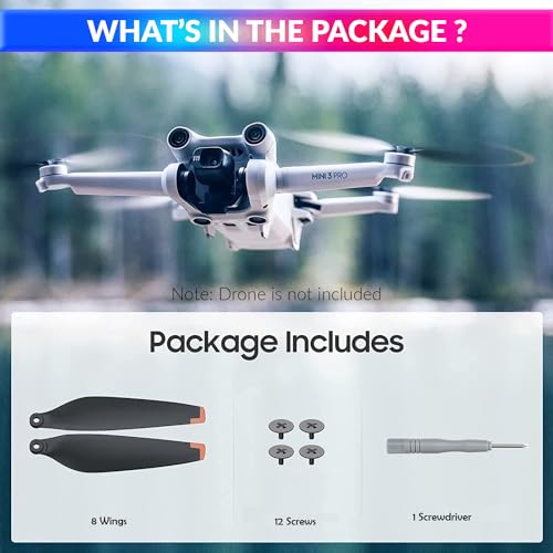 amiciCare DJI Mini 3 Pro Drone Propellers, Low Noise Replacement Drone Wings, Dual Color and Light Weight - Image 3