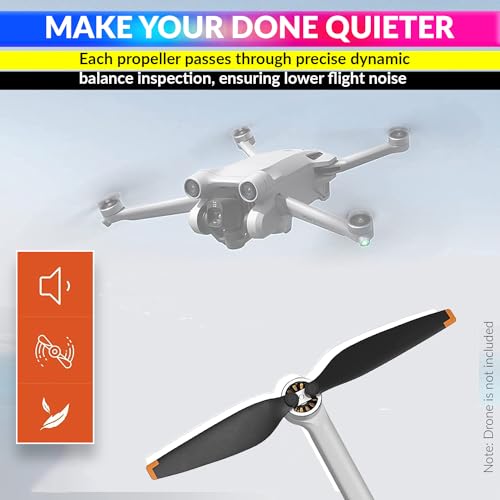 amiciCare DJI Mini 3 Pro Drone Propellers, Low Noise Replacement Drone Wings, Dual Color and Light Weight - Image 5