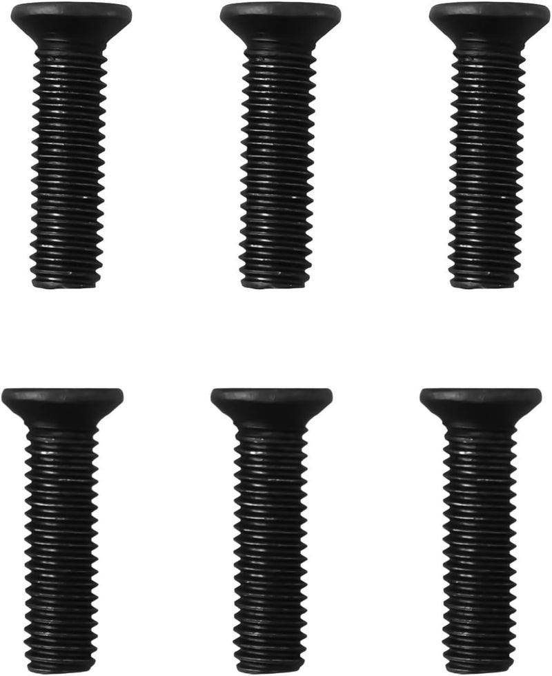 6 Pcs Left Hand Thread Fixing Screw Set M5 M6 22mm Black Metal for Drill Chuck Shank Adapter - Image 1