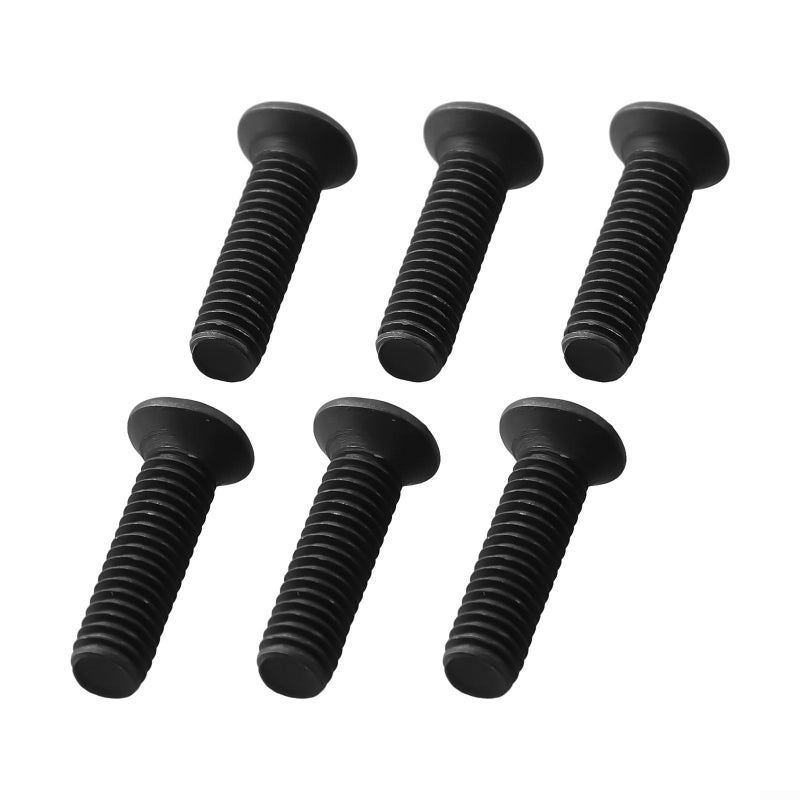 6 Pcs Left Hand Thread Fixing Screw Set M5 M6 22mm Black Metal for Drill Chuck Shank Adapter - Image 3