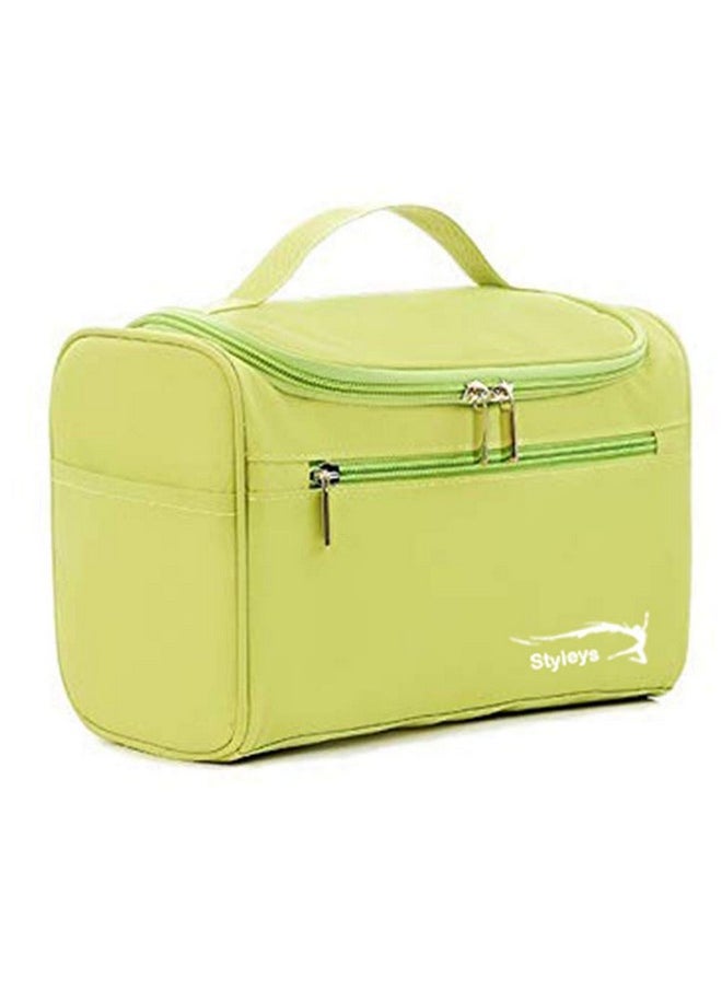 Styleys Hanging Travel Toiletry Bag, Waterproof Dopp Kit For Shaving Makeup Accessories, Men'S Cosmetic Organizer With Large Capacity, For Gym, Camping (Green S1622) 12.50 Cms  - Image 1