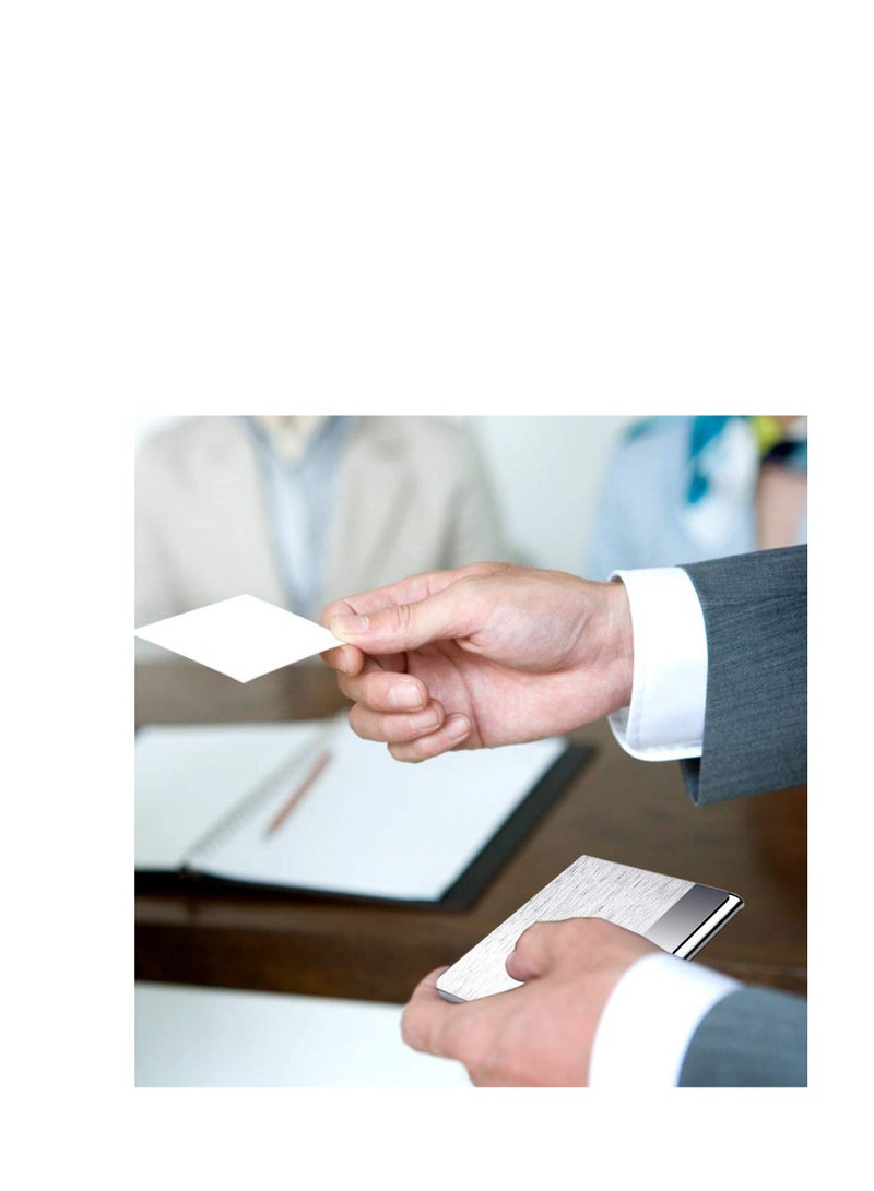 Business Card Holder Case 3 PCS Card Holder Business Stainless Steel Card Holder Professional Business Name Card Case Organiser for Business Card ID Credit Card - Image 5