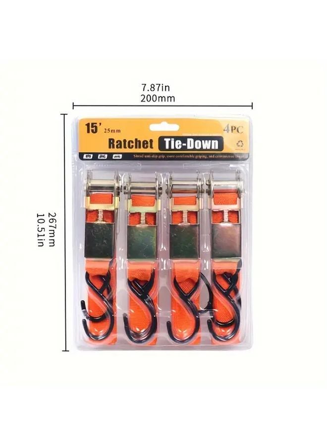 Thickened Ratchet Cargo Lashing Belt Heavy Duty Polypropylene Polyester Automotive Tightener - Image 4