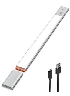 EZVALO Under Cabinet Lighting 76Led 3 Color Temps Detachable Battery Powered Operated Dimmable Closet Lights 2200Mah Rechargeable Wireless Motion Sensor Light For Stairway Kitchen Wardrobe  - Image 1