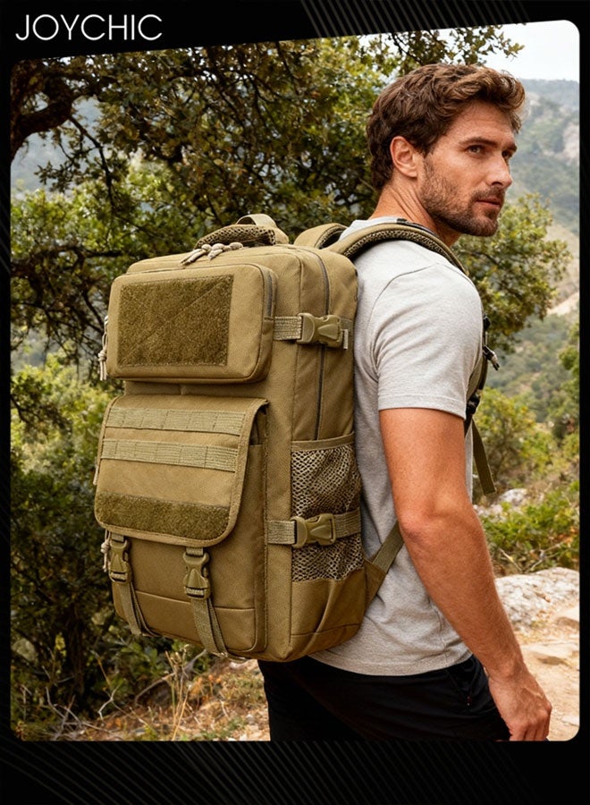Joychic حقيبة ظهر تكتيكية بسعة كبيرة لحمل الأمتعة - حقيبة بسيطة متعددة الوظائف للسفر الخارجي للرجال - Image 2