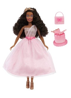 MGA Entertainment MGA Entertainment Dream Ella Let's Celebrate Doll - Yasmin, Pink & Gold Glitter Butterfly Confetti Unboxing 11.5" Black Hair Party Fashion Doll + 5 Accessories for Birthday, Graduation, Special Day  - Image 1