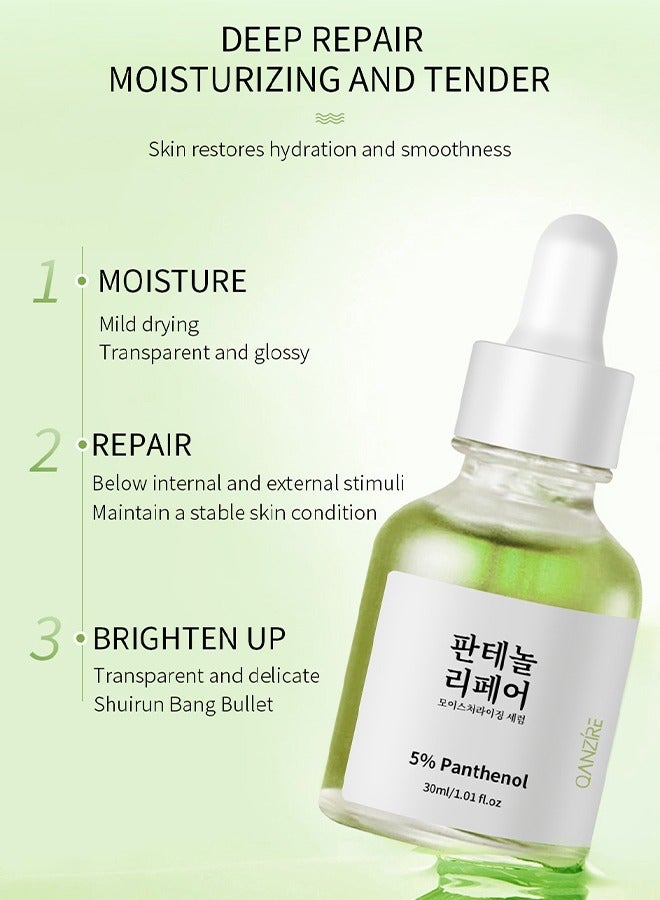 QANZIRE Panthenol Repair Moisturizing Serum - Contains 5% Panthenol Serum for Sensitivity, Acne, Calming Redness, Daily Skin Care Moisturizing and Hydrating, Barrier Repair Serum - 30ml - Image 3