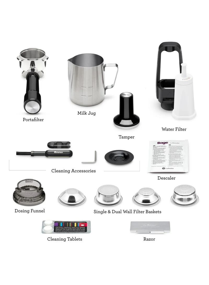 Sage The Barista Pro, Bean to Cup Coffee Machine with Grinder and Milk Frother, Black Truffle - UAE Version, 2 Year Manufacturer Warranty
