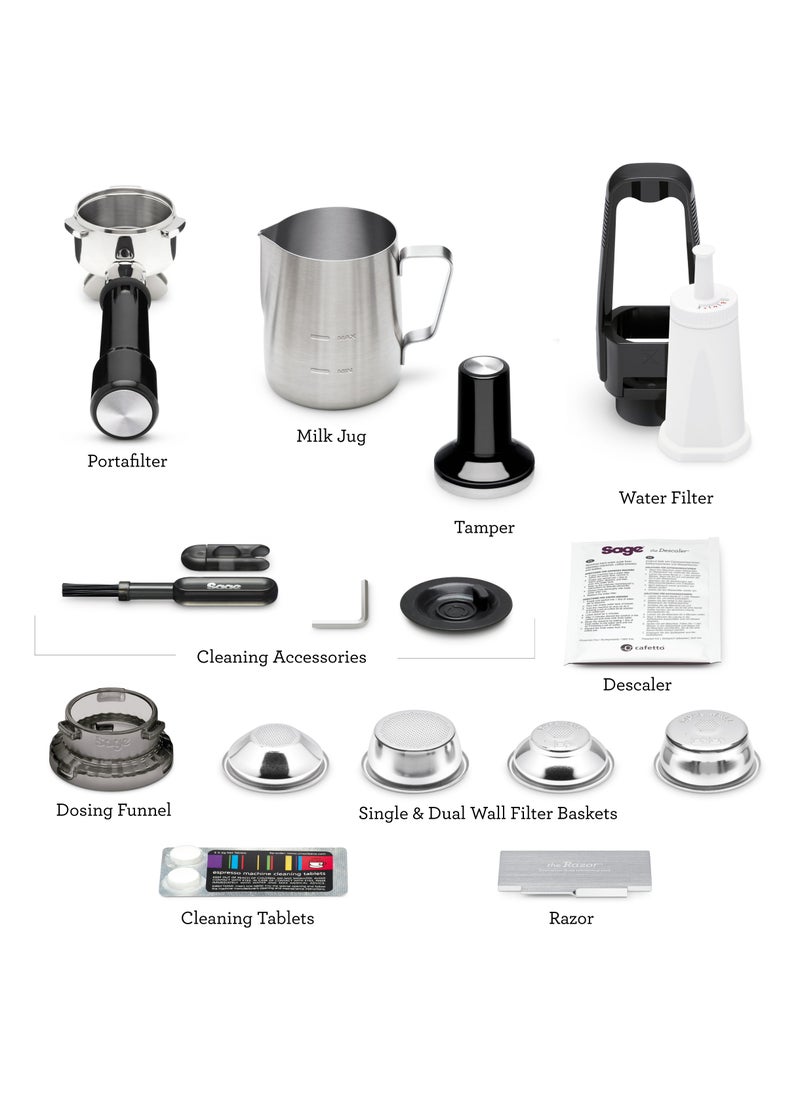 Sage - Barista Pro, Bean to Cup Coffee Machine with Grinder and Milk Frother, Black Truffle - UAE Version, 2 Year Warranty - Image 1