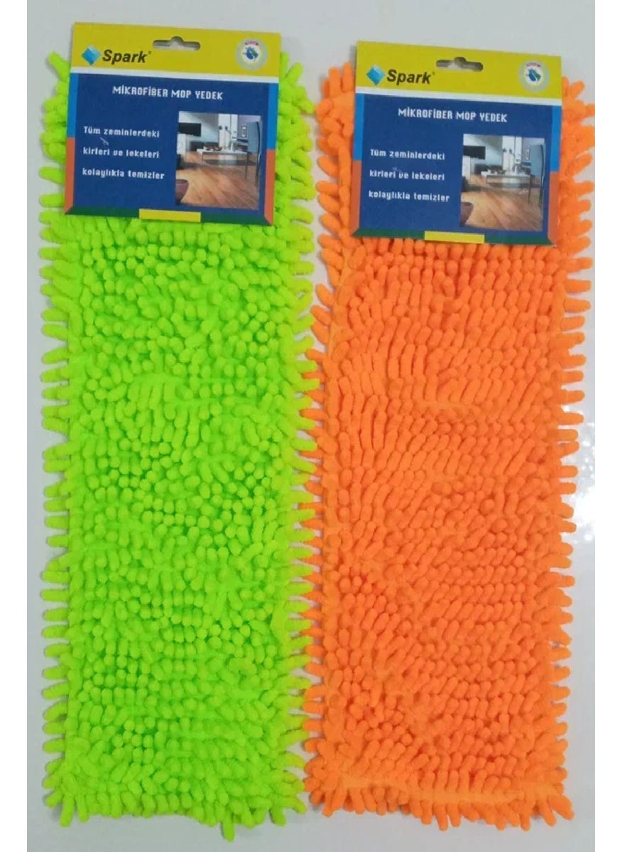 Spark 2 Pieces Pasta Mop Tip Microfiber Mop Spare 40 cm  - Image 1