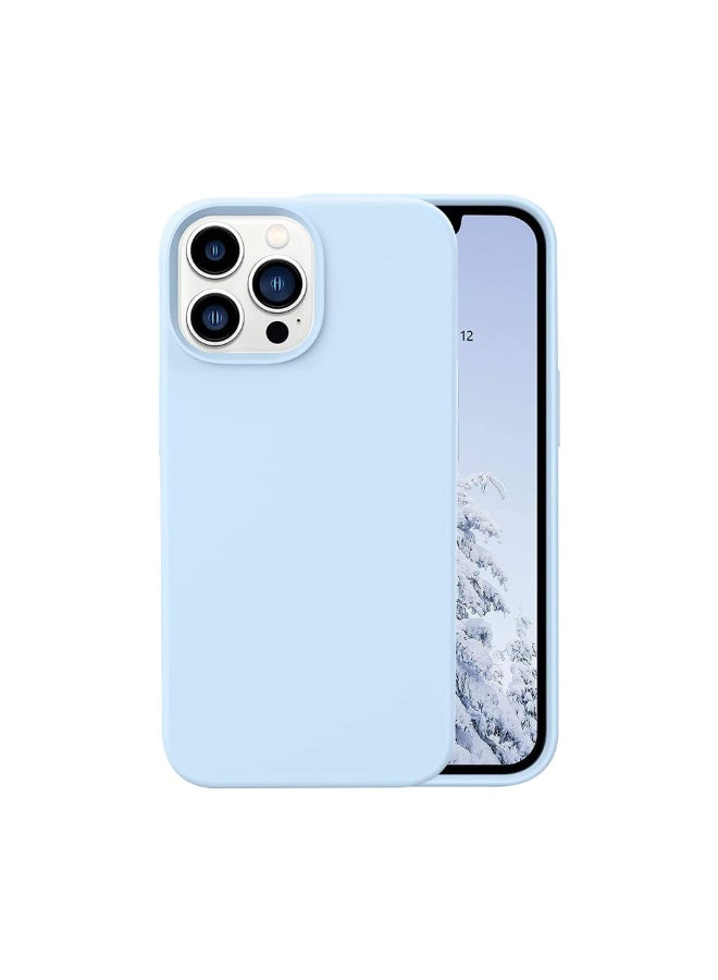 أكسسور  جراب سيليكون أزرق فاتح لهاتف Apple iPhone 15 Pro Max مقاس 6.7 بوصة - غطاء واقٍ متين مقاوم للصدمات، ناعم الملمس، مقاوم للخدش، بتصميم رفيع - Image 1