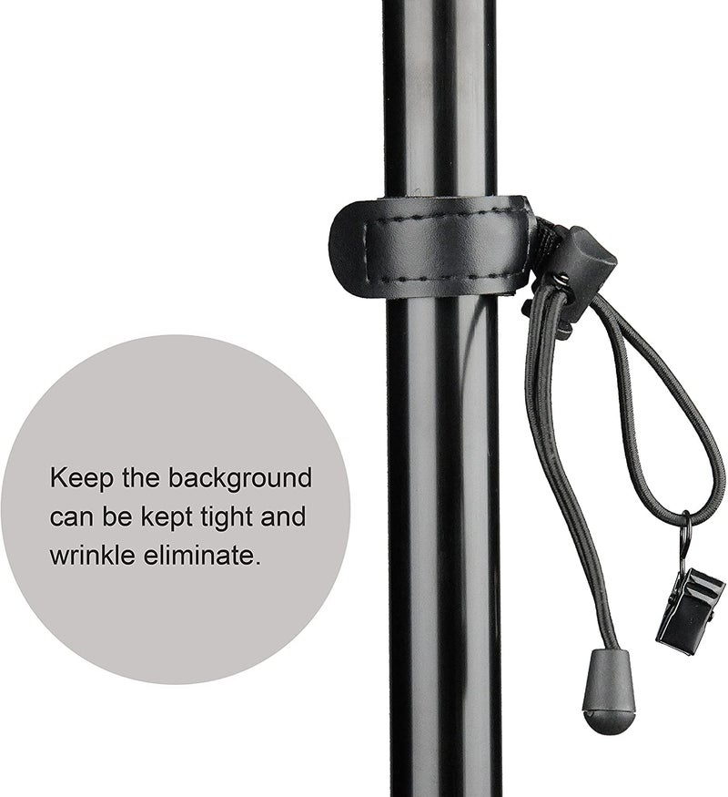 VTS Backdrop Background Muslin String Clips Holder Multifunctional for Photo Video Photography Studio 12 Pack, Black - Image 5