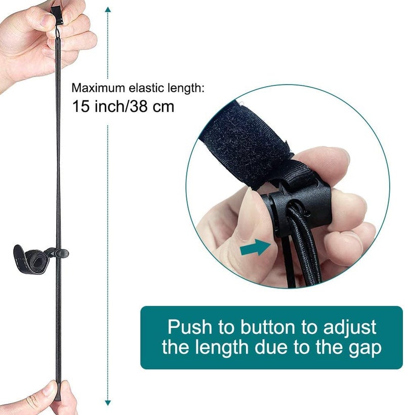 VTS Backdrop Background Muslin String Clips Holder Multifunctional for Photo Video Photography Studio 12 Pack, Black - Image 4