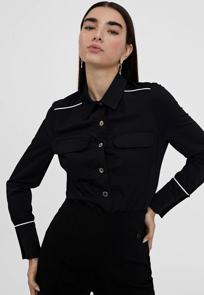 Lola Casademunt Stretch shirt with contrast piping