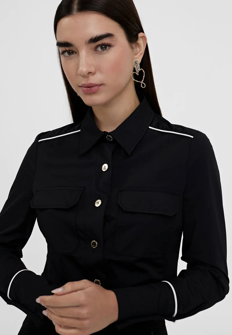 Lola Casademunt Stretch shirt with contrast piping