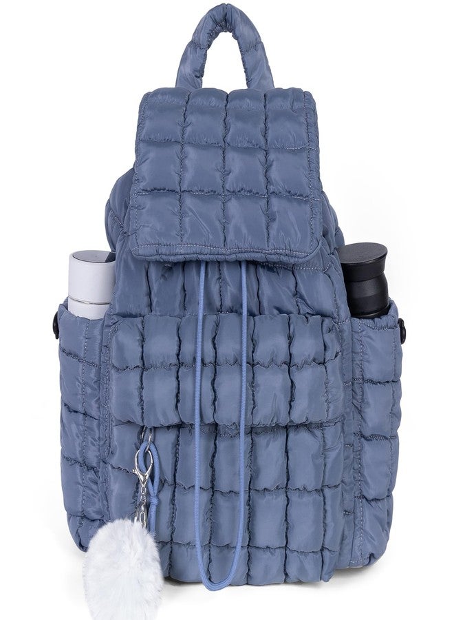 iSamzan Quilted Puffer Backpack for Women: Large Lightweight Soft Purse Backpacks for Travel Daypack Hiking Gym Sports School College - Cute Trendy Luxury Drawstring Laptop Backpack - Image 1