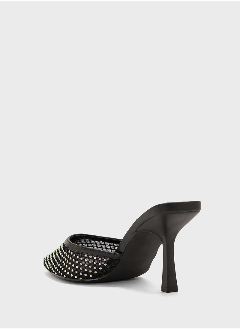 Truffle Stud Detail Dounue Strap Pump  - Image 3