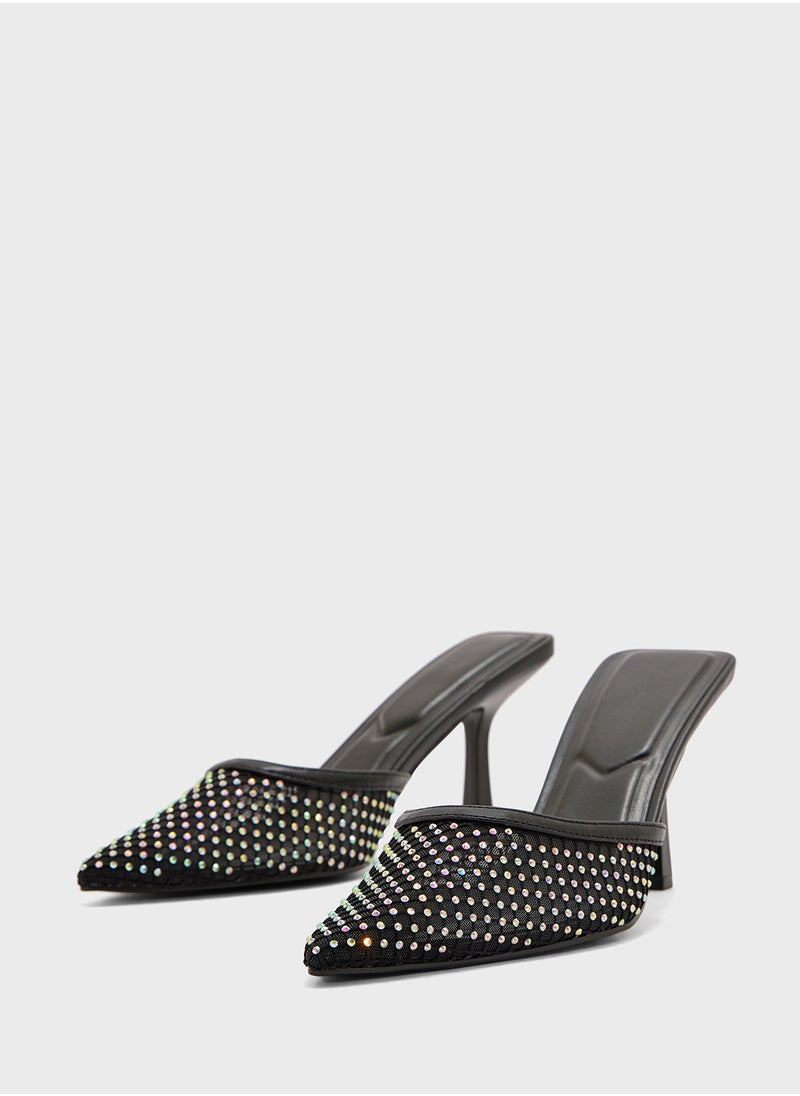 Truffle Stud Detail Dounue Strap Pump  - Image 5