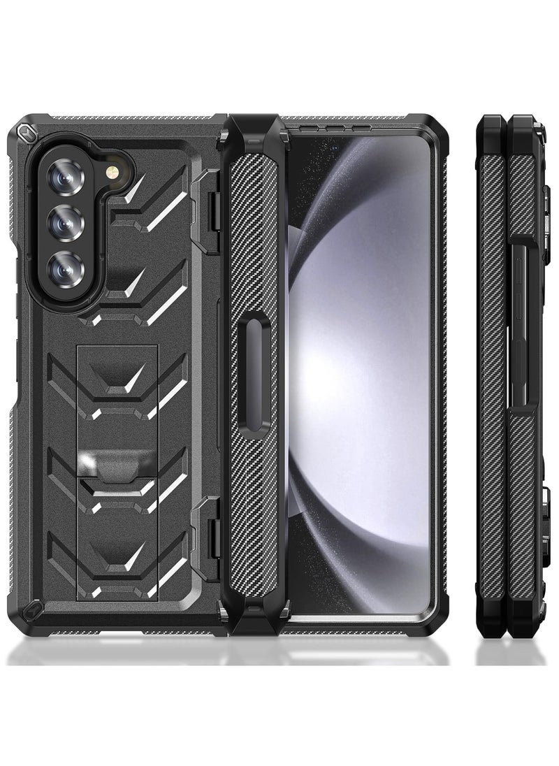 Aookay - Case for Samsung Galaxy Z Fold 5 Case with Pen Holder and Kickstand, Built in Screen Protector, Full Body Protective Bumper Case for Fold 5, Not Include Pen - Image 1