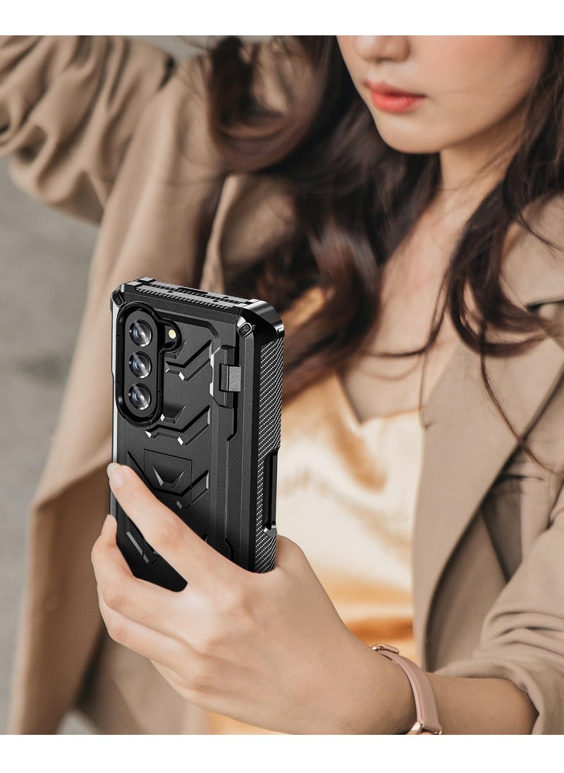 Aookay - Case for Samsung Galaxy Z Fold 5 Case with Pen Holder and Kickstand, Built in Screen Protector, Full Body Protective Bumper Case for Fold 5, Not Include Pen - Image 1