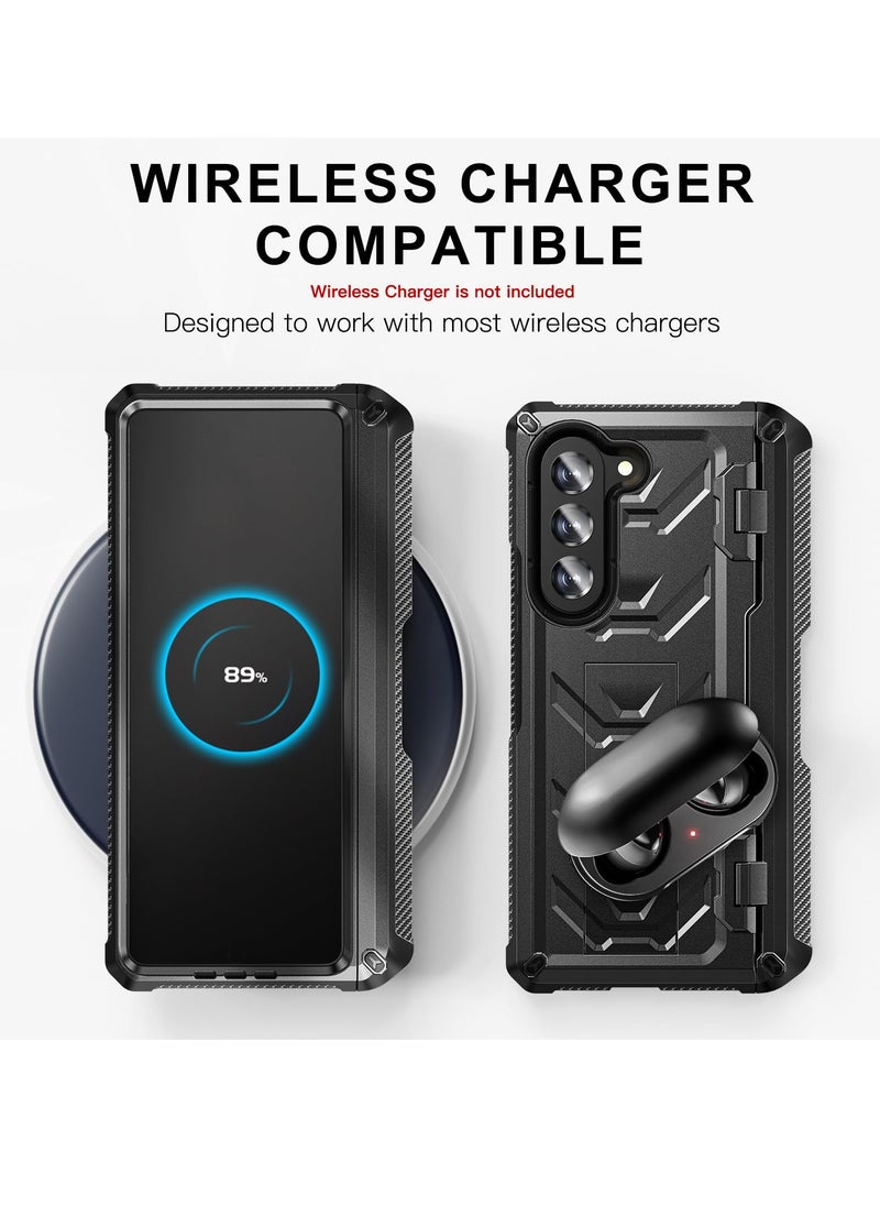 Aookay - Case for Samsung Galaxy Z Fold 5 Case with Pen Holder and Kickstand, Built in Screen Protector, Full Body Protective Bumper Case for Fold 5, Not Include Pen - Image 1