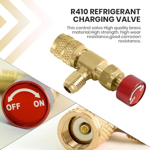Serplex HASTHIP® Refrigerant Valve for Air Conditioner, R22 R410A Air Conditioning Refrigerant Valve Adapter, 1/4" SAE Male to 5/16" SAE Female Brass Adapter, Leak-Proof Durable Refrigerant Access Fitting - Image 5