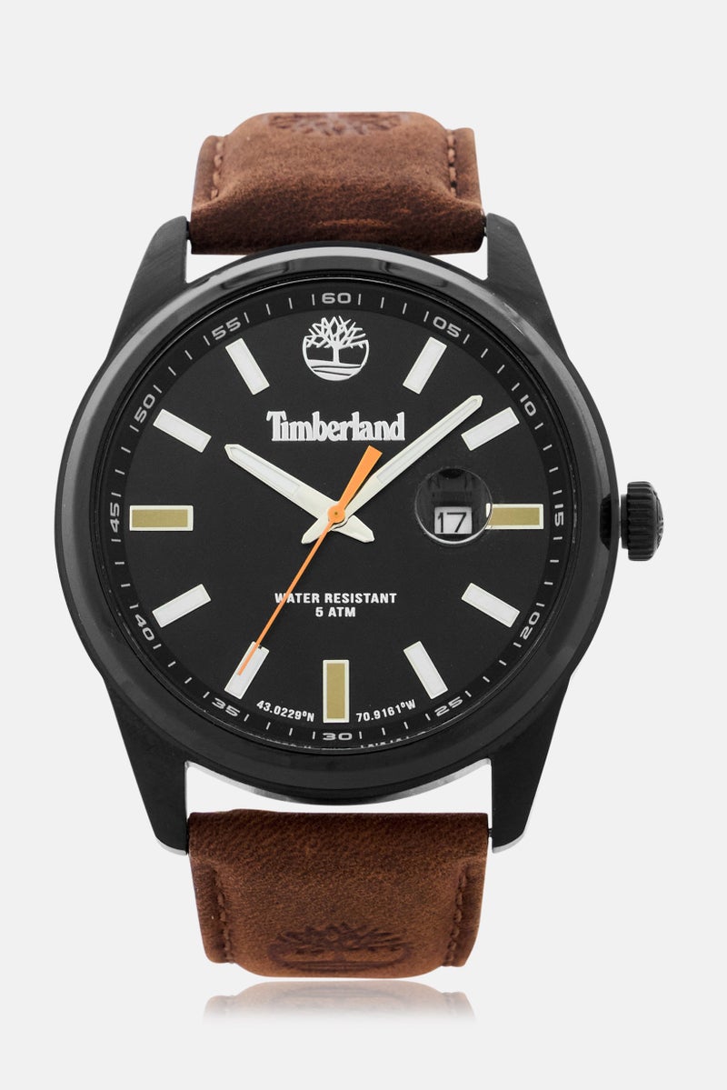 Timberland Men TDWGB0010801 Leather Ananlog Watch 45 mm, Brown  - Image 1