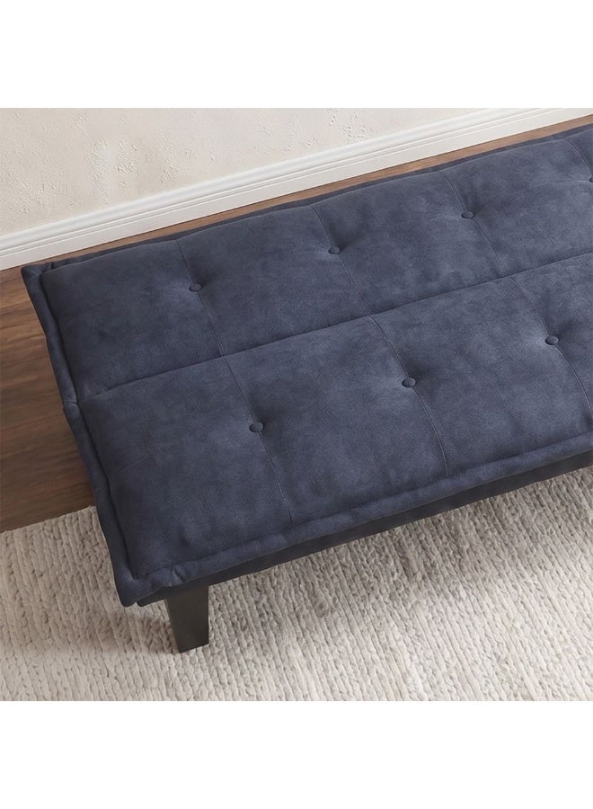 DANUBE HOME سرير أريكة مانولو V2 من القماش | أريكة قابلة للتحويل للنوم | أثاث غرفة المعيشة المريح L165xW80xH73 سم - أزرق - Image 4